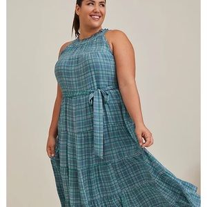 Torrid Maxi Lindsay Hi-Low Tiered Dress Size 1 NWT